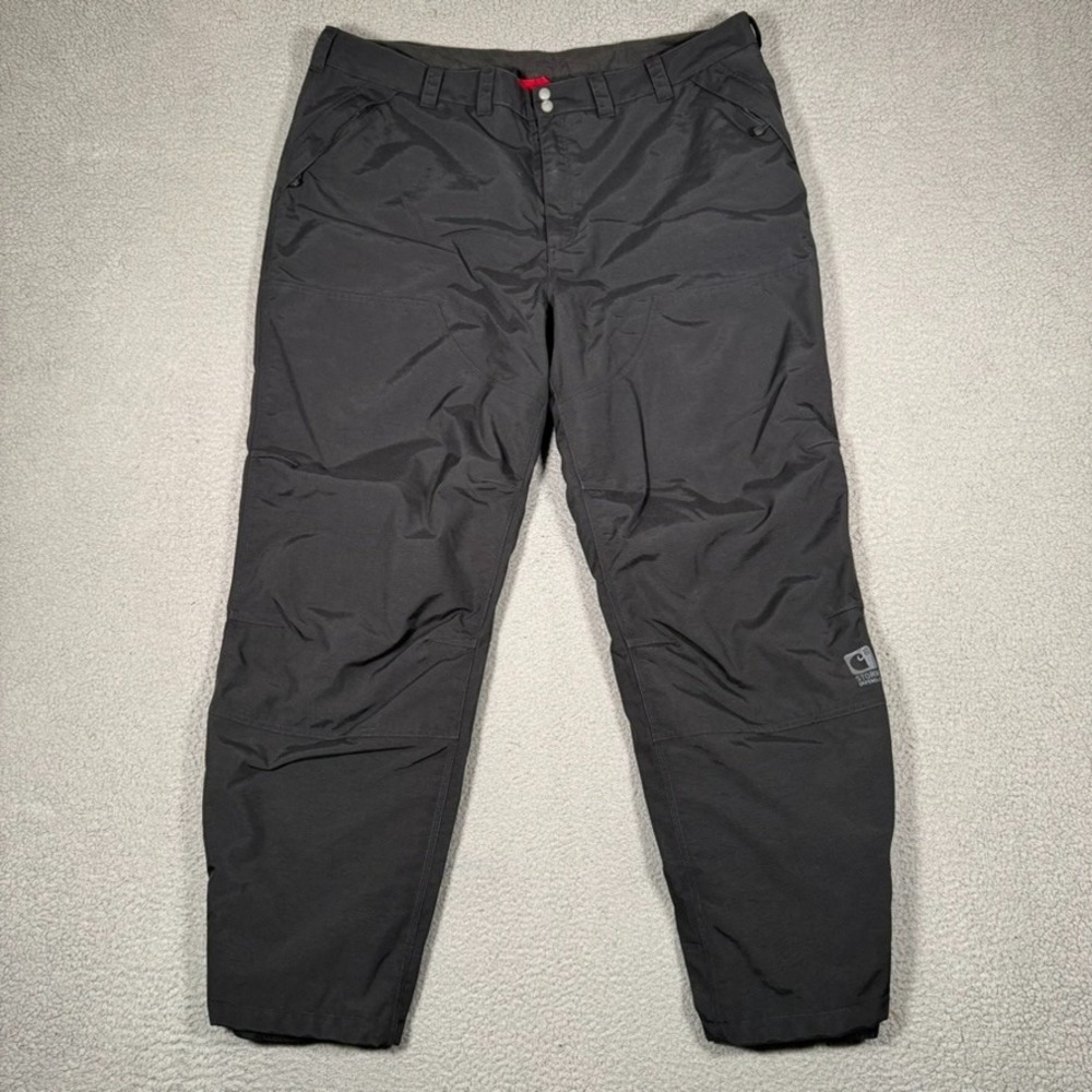 Carhartt Pants Mens 2XL Black Storm Defender Double Knee Snowpants Insulated